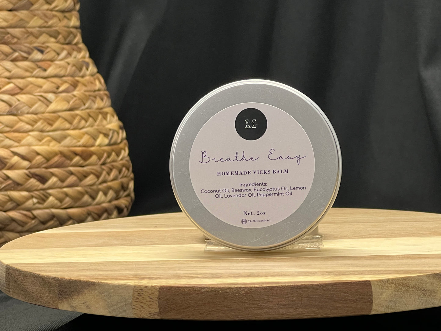 The Mercantile Breathe Easy – Homemade Vick’s Balm 2 oz